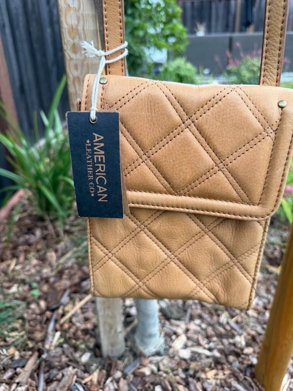 American Leather Co. Kansas Quilted Crossbody Bag - NWT $98